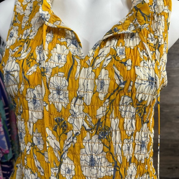 Cynthia Rowley Yellow Floral Tank Top - Picture 2 of 7